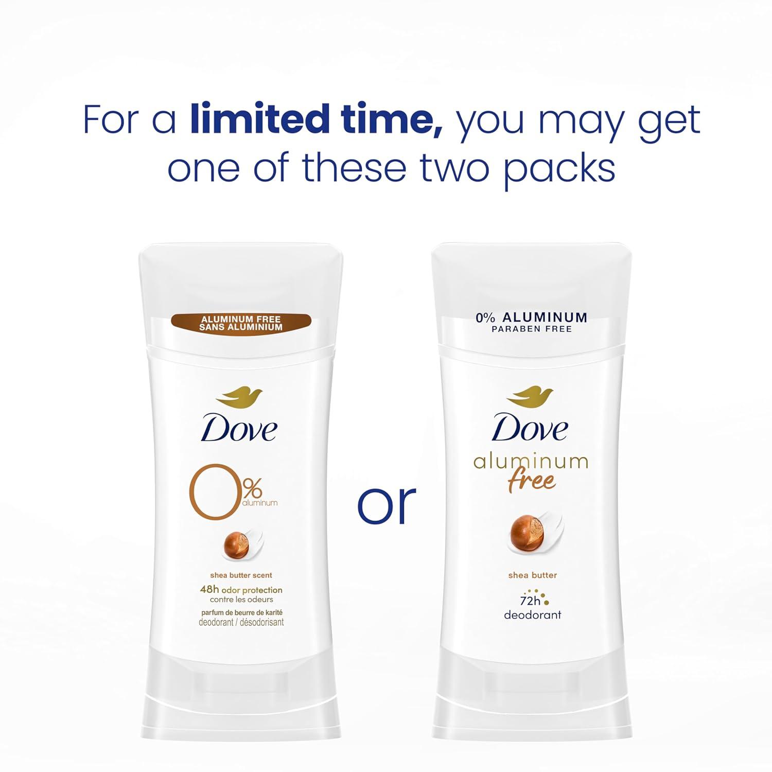 imageDove Aluminum Free Deodorant for Women 3 Count Shea Butter 72 hour odor protection 26 ozFresh