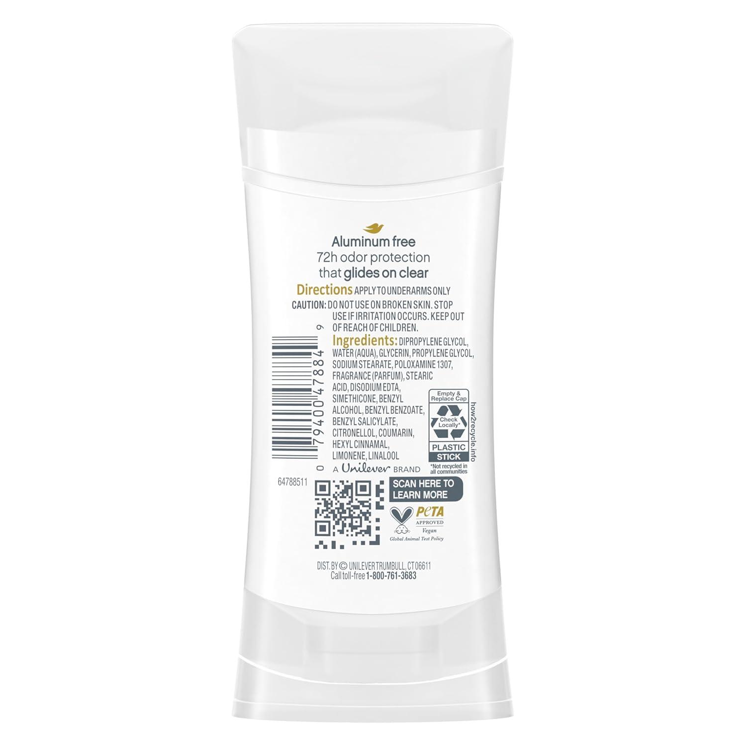 imageDove Aluminum Free Deodorant for Women 3 Count Shea Butter 72 hour odor protection 26 ozFresh