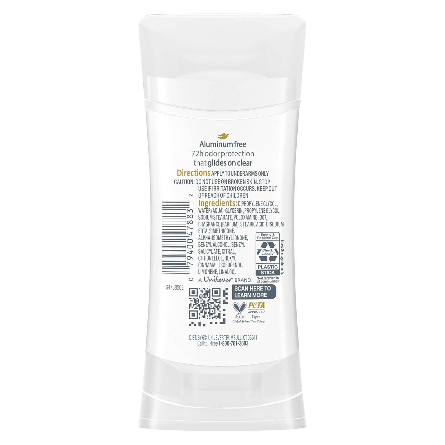 imageDove Aluminum Free Deodorant for Women 3 Count Shea Butter 72 hour odor protection 26 ozRose Petals