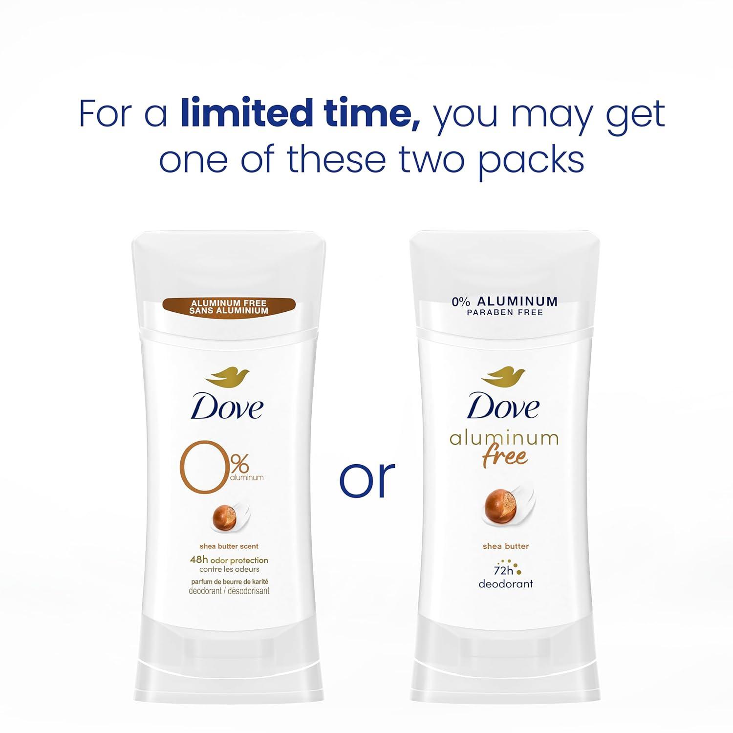 imageDove Aluminum Free Deodorant for Women 3 Count Shea Butter 72 hour odor protection 26 ozShea Butter