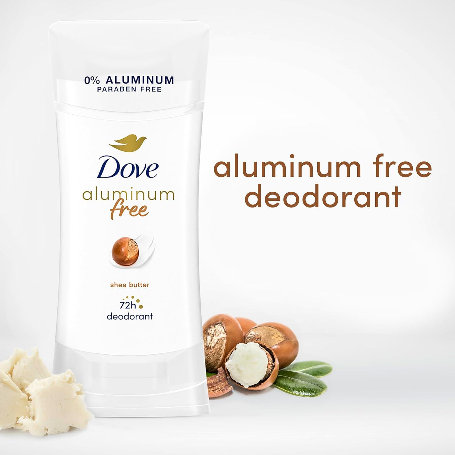 imageDove Aluminum Free Deodorant for Women 3 Count Shea Butter 72 hour odor protection 26 ozShea Butter