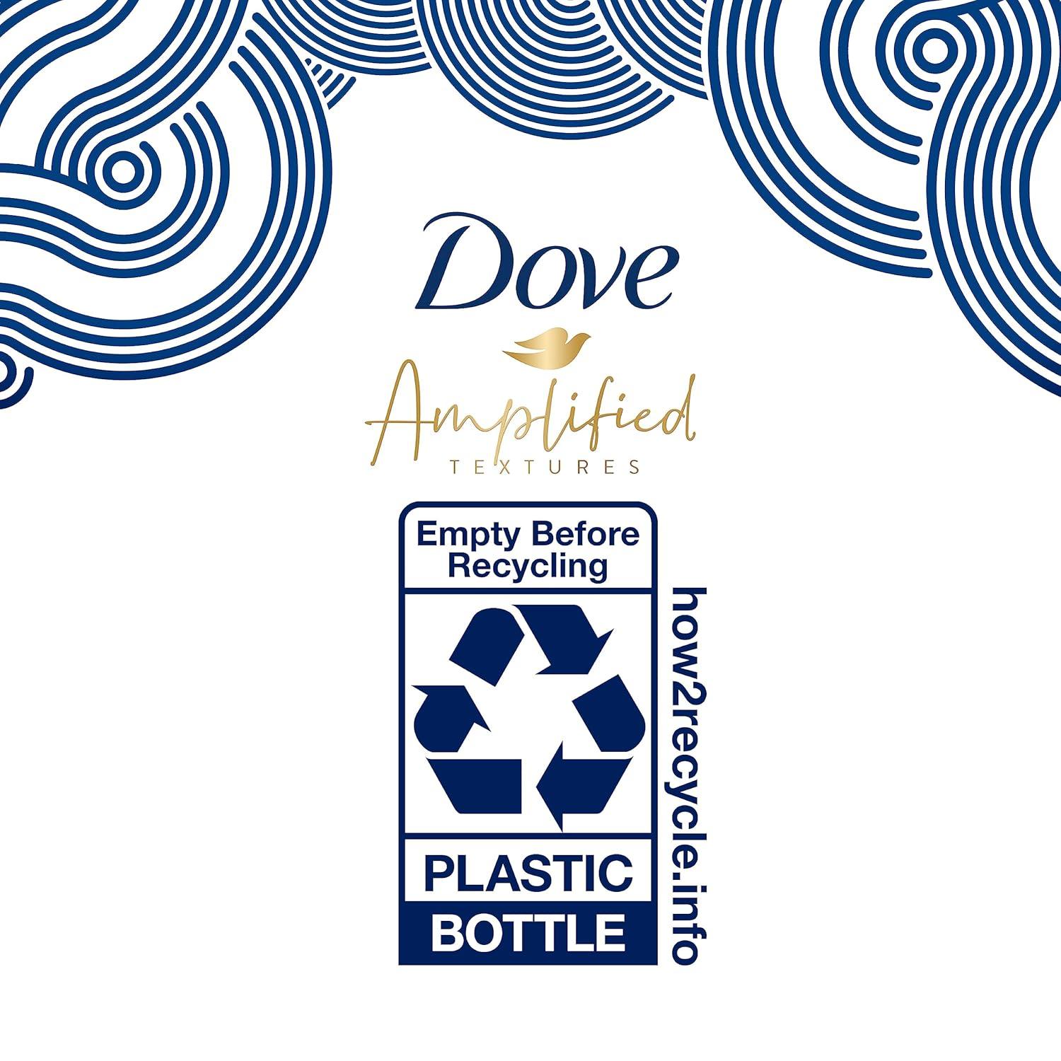 imageDove Amplified Textures Shampoo Conditioner LeaveIn Conditioner with Coconut Milk Aloe and Jojoba 3 Count for Coils Curls and Waves and Moisture Amplifying Hair Care Blend 115 oz