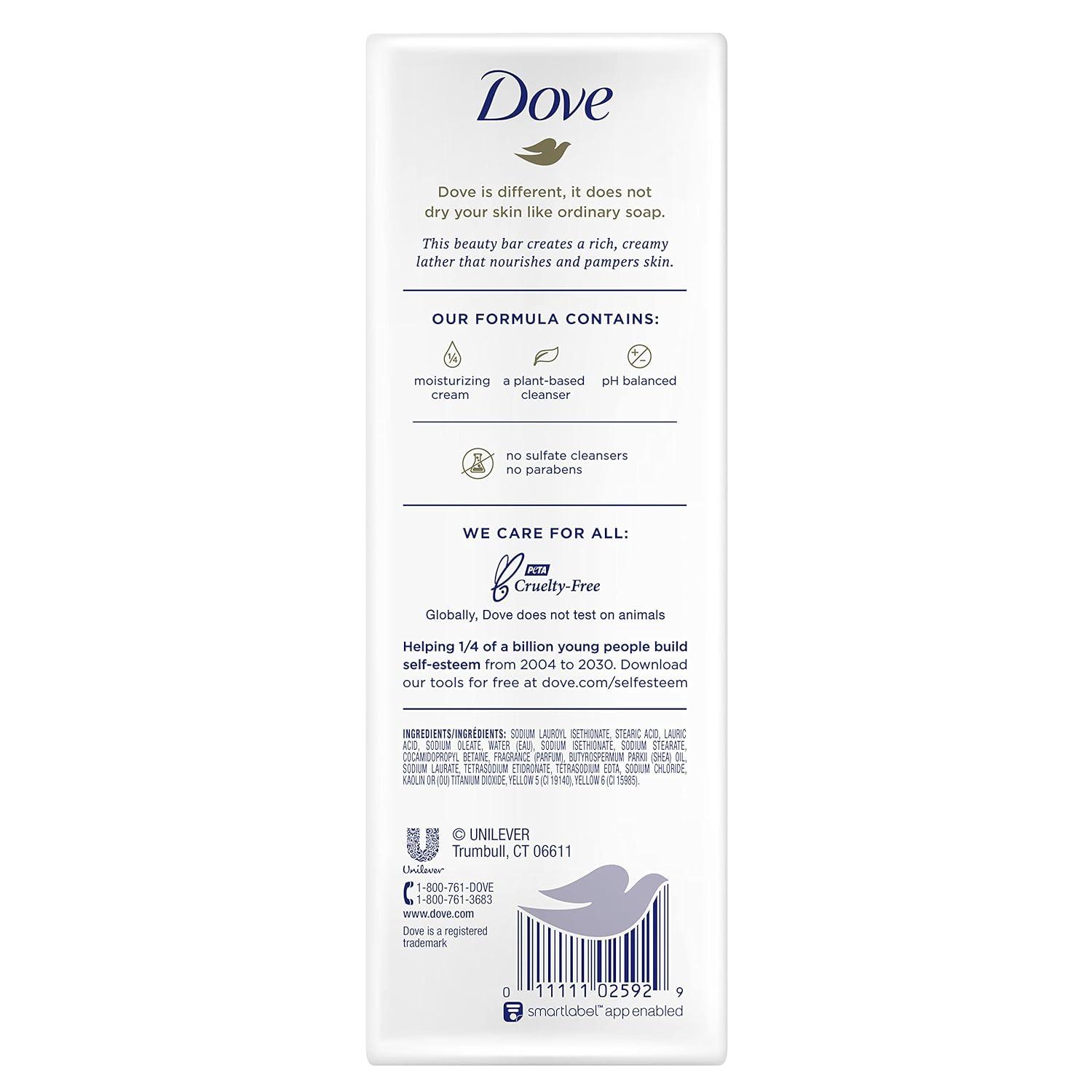 imageDove Beauty Bar Gentle Skin Cleanser Moisturizing For Gentle Soft Skin Care Shea Butter More Moisturizing Than Bar Soap 375 oz 14 Bars