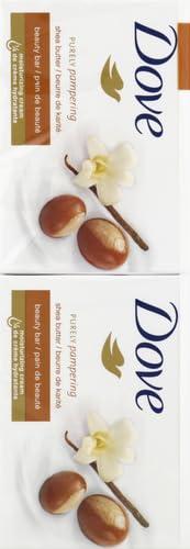 imageDove Beauty Bar Soap Shea Butter 8 Bars for Nourished Radiant Skin Enriches Skin 375 oz375 Ounce Pack of 72