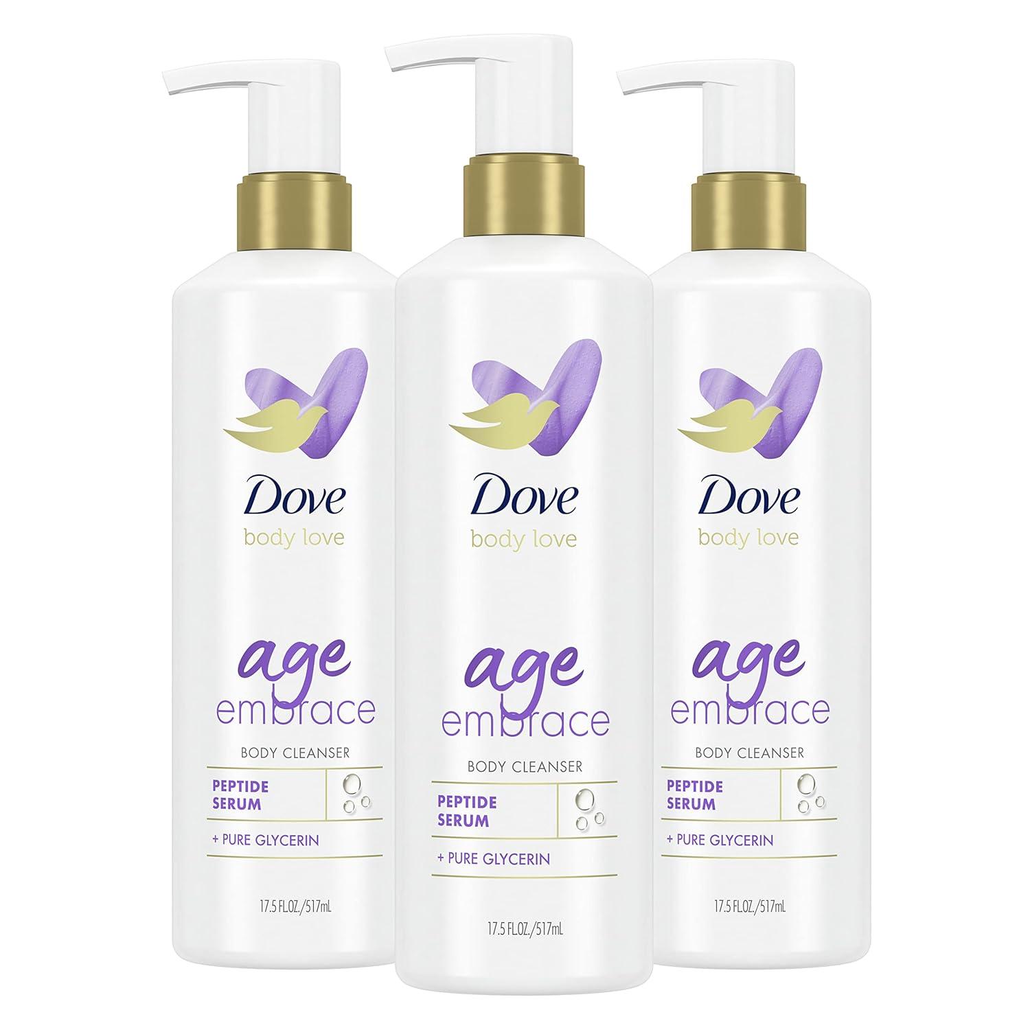 imageDove Body Love Body Cleanser Age Embrace 3 Count For Maturing Skin Body Wash with Peptides and Pure Glycerin 175 fl ozUnscented