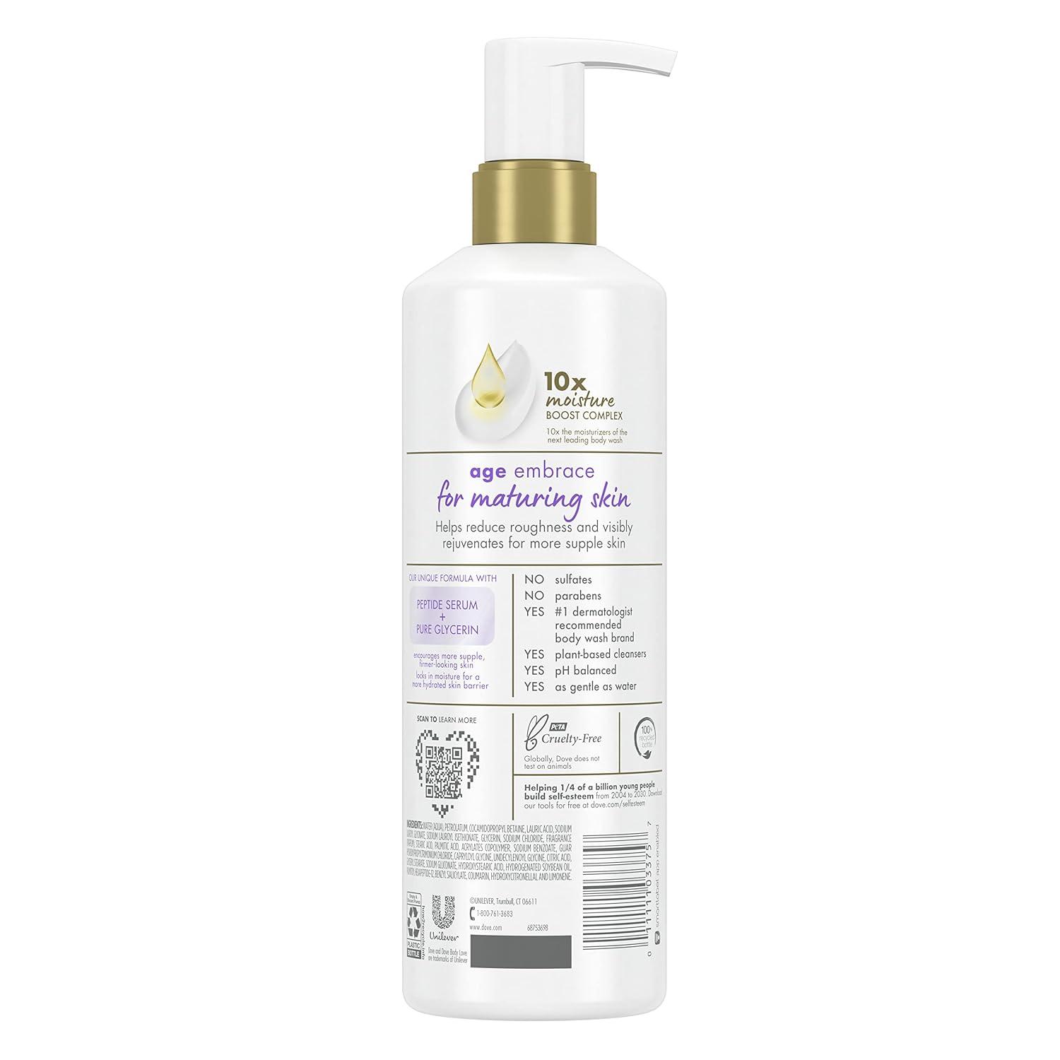 imageDove Body Love Body Cleanser Age Embrace 3 Count For Maturing Skin Body Wash with Peptides and Pure Glycerin 175 fl ozUnscented