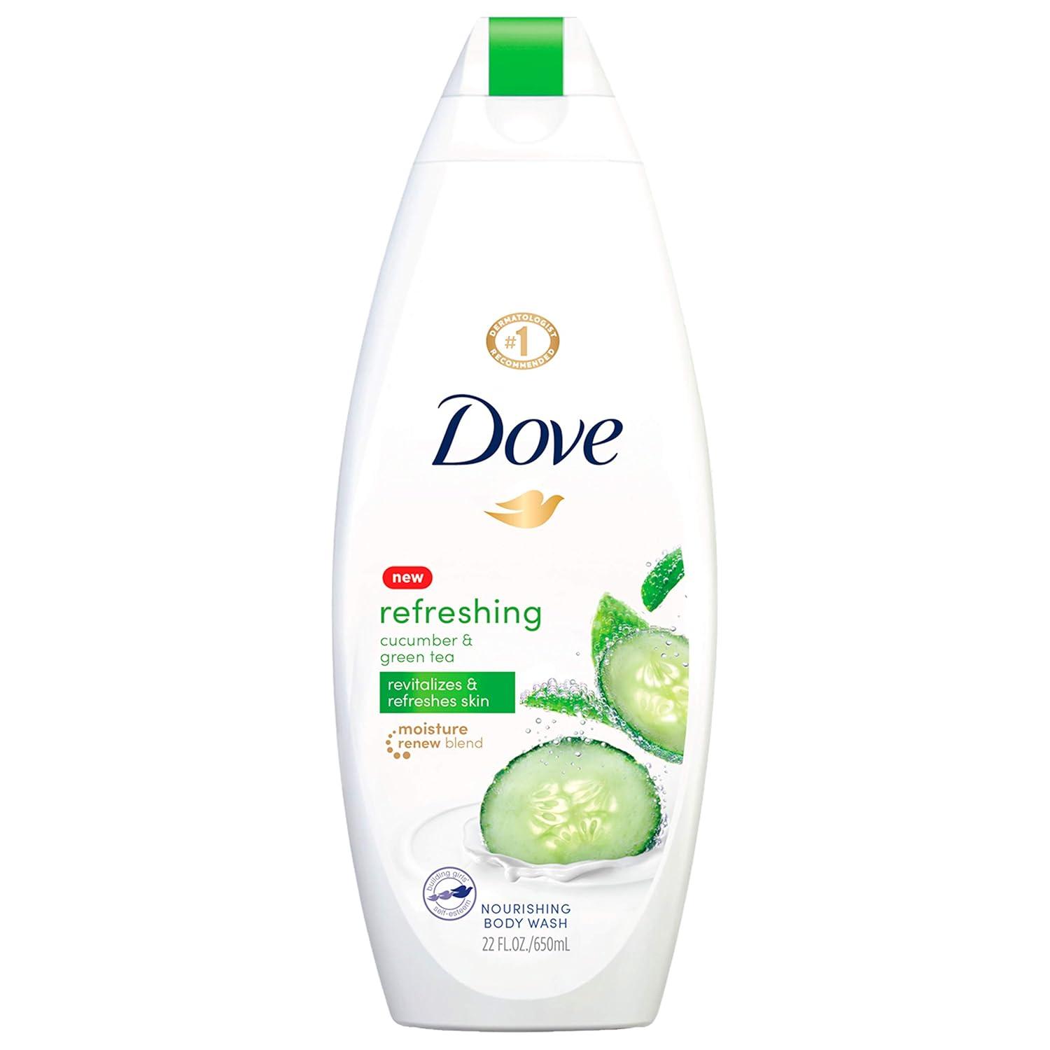 imageDove Body Wash 24 Count Refreshing Cucumber and Green Tea Refreshes Skin Cleanser That Effectively Washes Away Bacteria While Nourishing Your 3 ozCucumber Green Tea