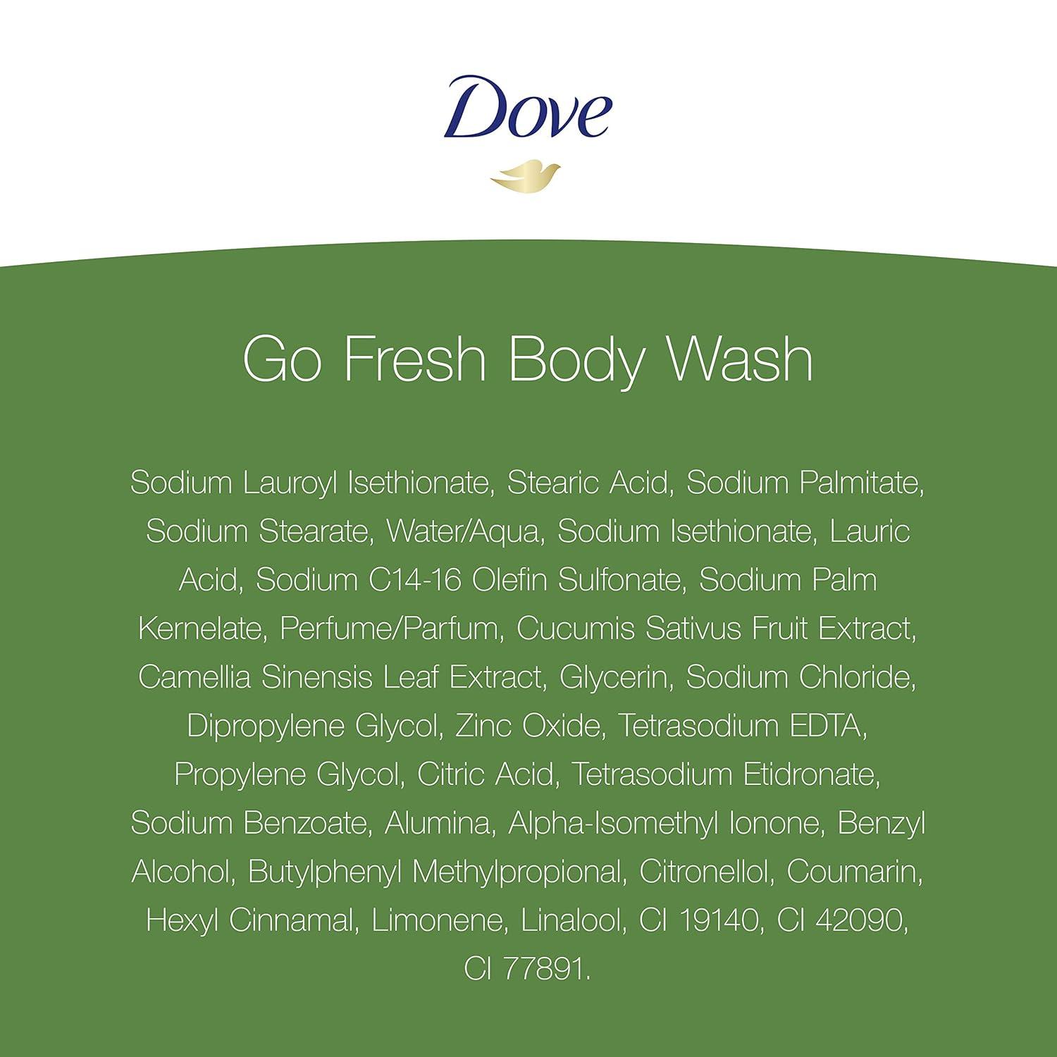 imageDove Body Wash 24 Count Refreshing Cucumber and Green Tea Refreshes Skin Cleanser That Effectively Washes Away Bacteria While Nourishing Your 3 ozCucumber Green Tea