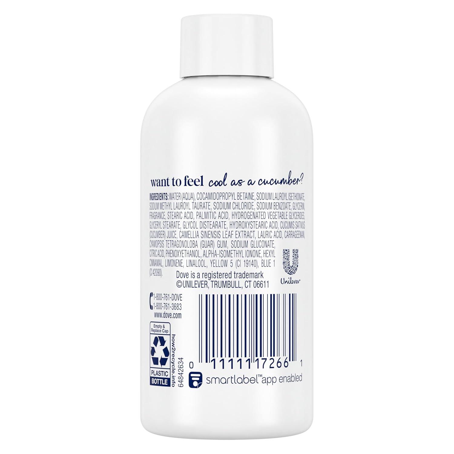 imageDove Body Wash 24 Count Refreshing Cucumber and Green Tea Refreshes Skin Cleanser That Effectively Washes Away Bacteria While Nourishing Your 3 ozCucumber Green Tea