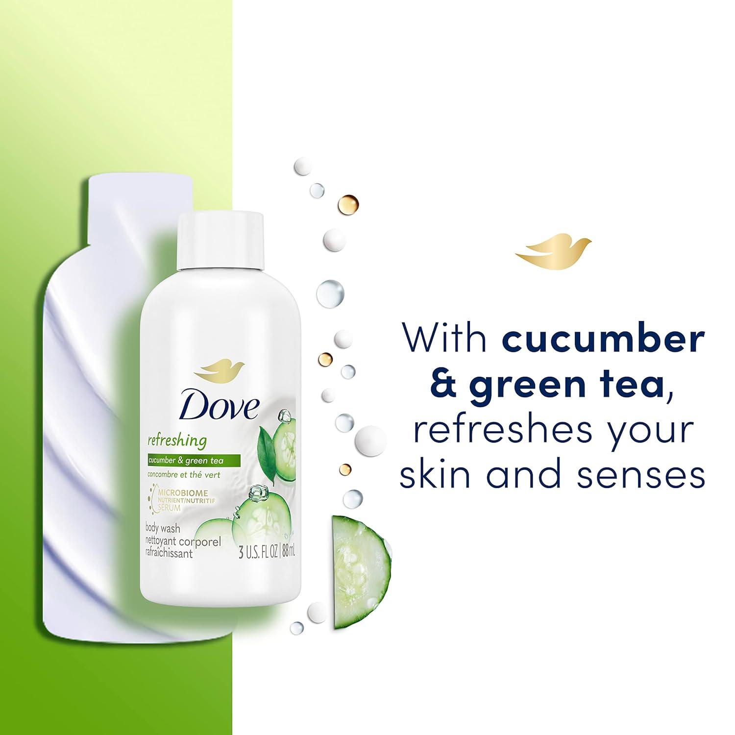 imageDove Body Wash 24 Count Refreshing Cucumber and Green Tea Refreshes Skin Cleanser That Effectively Washes Away Bacteria While Nourishing Your 3 ozCucumber Green Tea