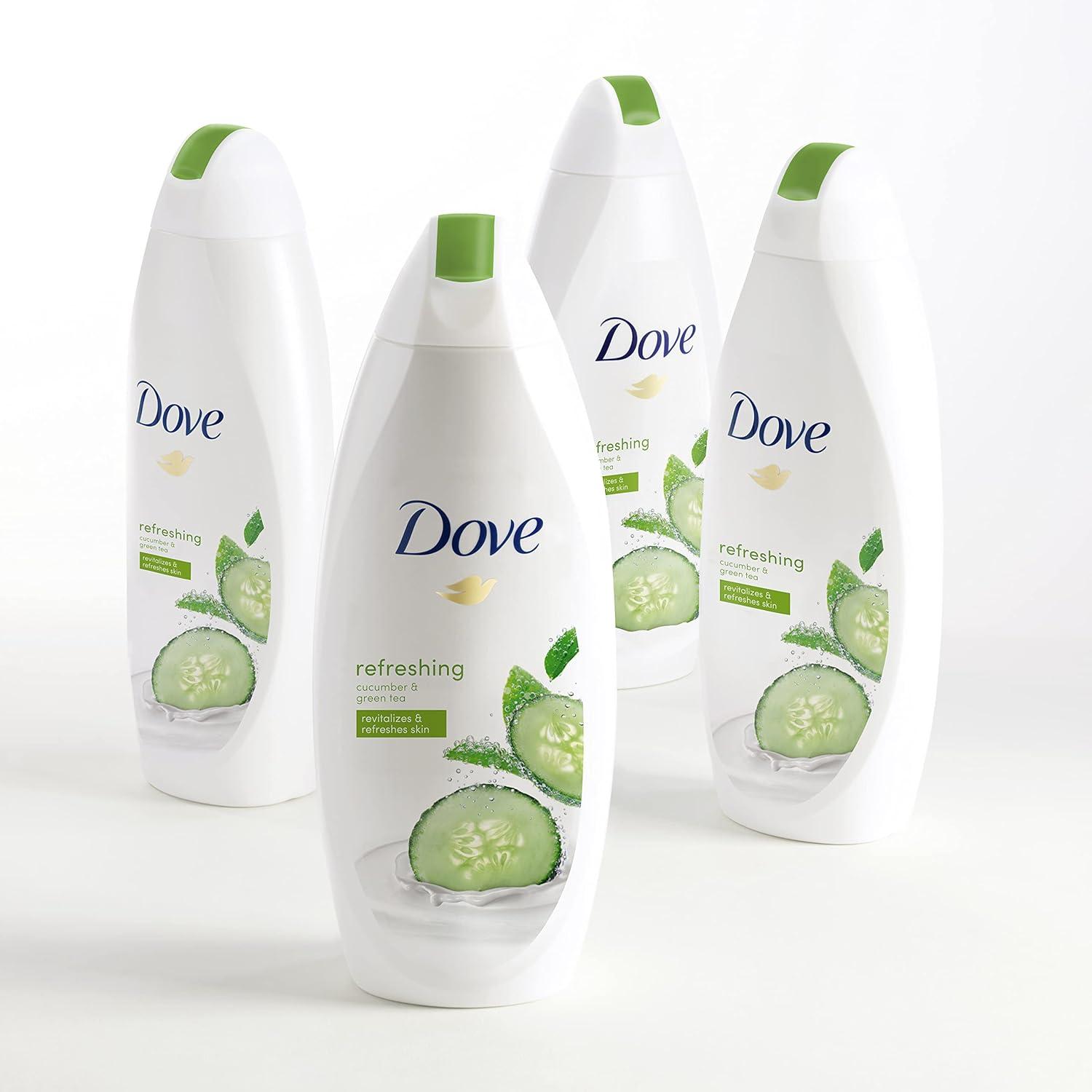 imageDove Body Wash 24 Count Refreshing Cucumber and Green Tea Refreshes Skin Cleanser That Effectively Washes Away Bacteria While Nourishing Your 3 ozCucumber Green Tea