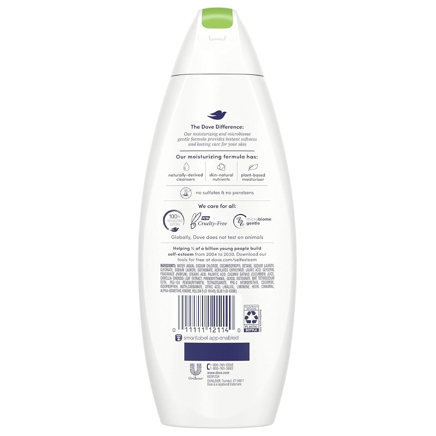 imageDove Body Wash 24 Count Refreshing Cucumber and Green Tea Refreshes Skin Cleanser That Effectively Washes Away Bacteria While Nourishing Your 3 ozCucumber Green Tea