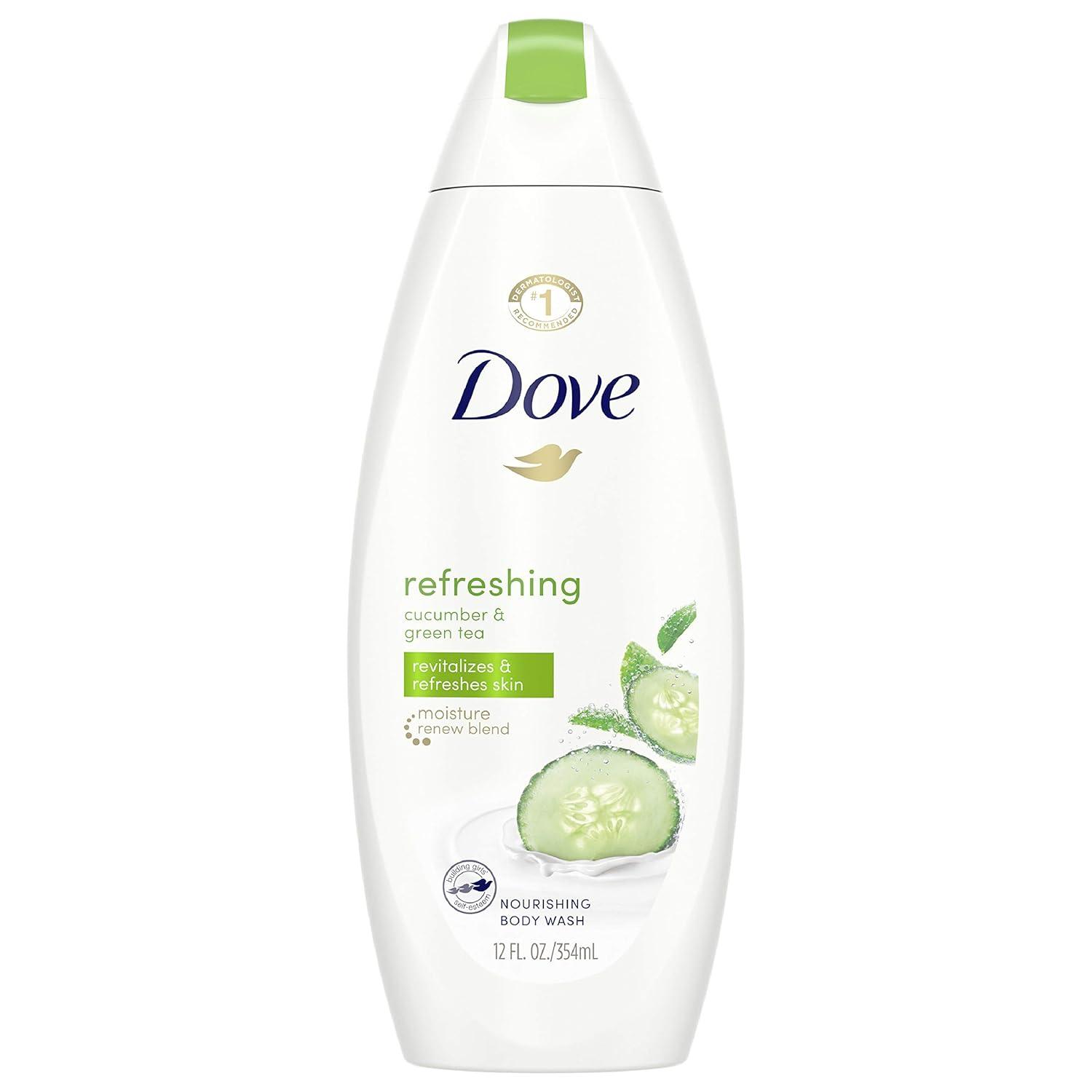 imageDove Body Wash 24 Count Refreshing Cucumber and Green Tea Refreshes Skin Cleanser That Effectively Washes Away Bacteria While Nourishing Your 3 ozCucumber Green Tea