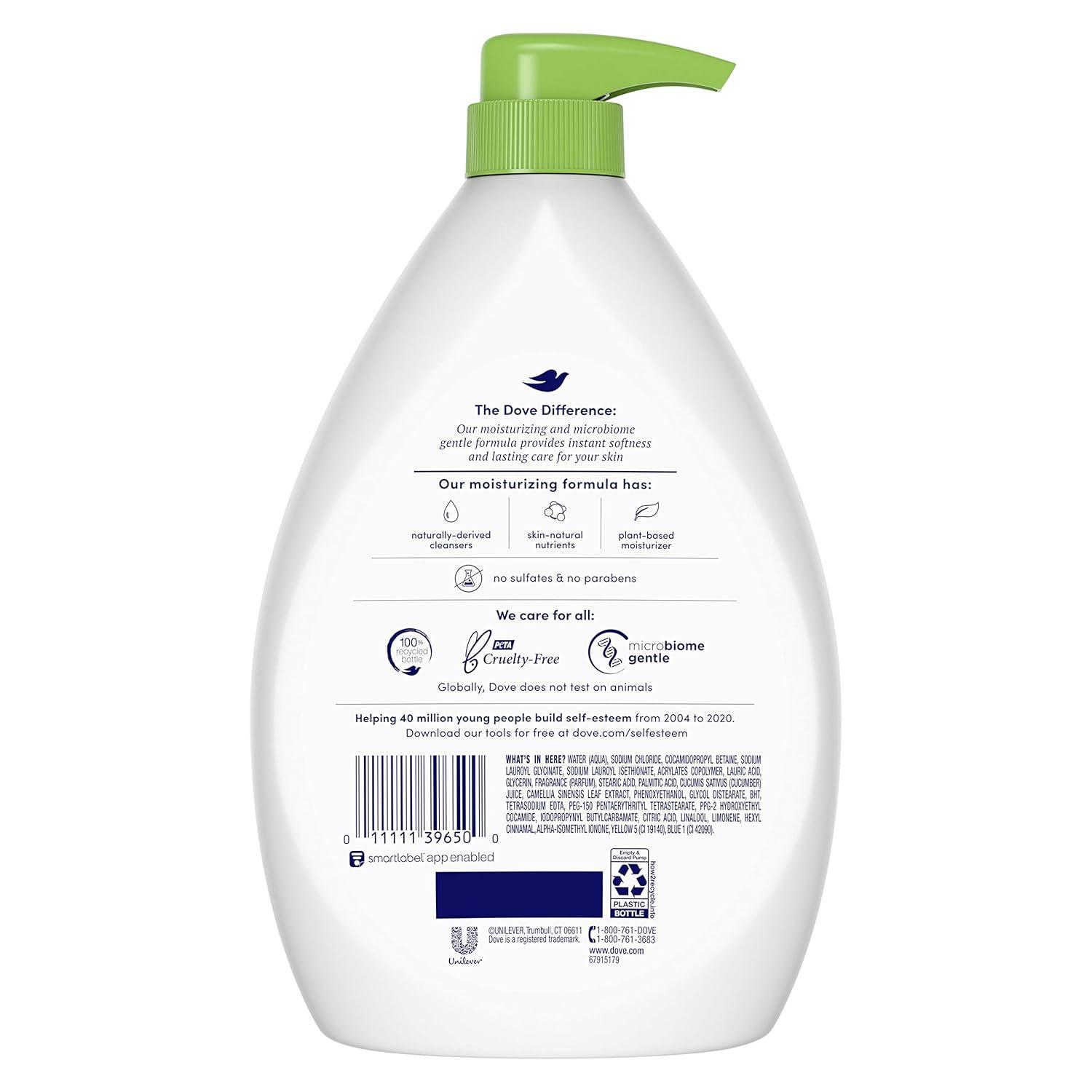 imageDove Body Wash 24 Count Refreshing Cucumber and Green Tea Refreshes Skin Cleanser That Effectively Washes Away Bacteria While Nourishing Your 3 ozCucumber Green Tea