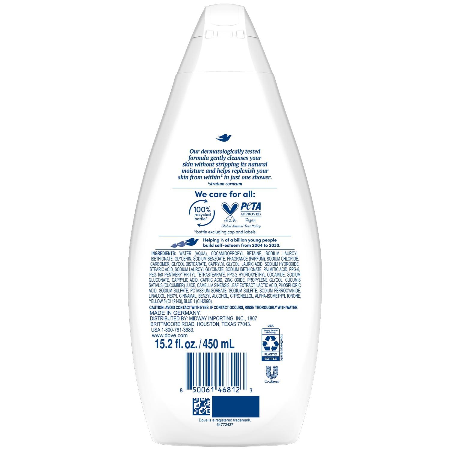 imageDove Body Wash 24 Count Refreshing Cucumber and Green Tea Refreshes Skin Cleanser That Effectively Washes Away Bacteria While Nourishing Your 3 ozGreen Tea