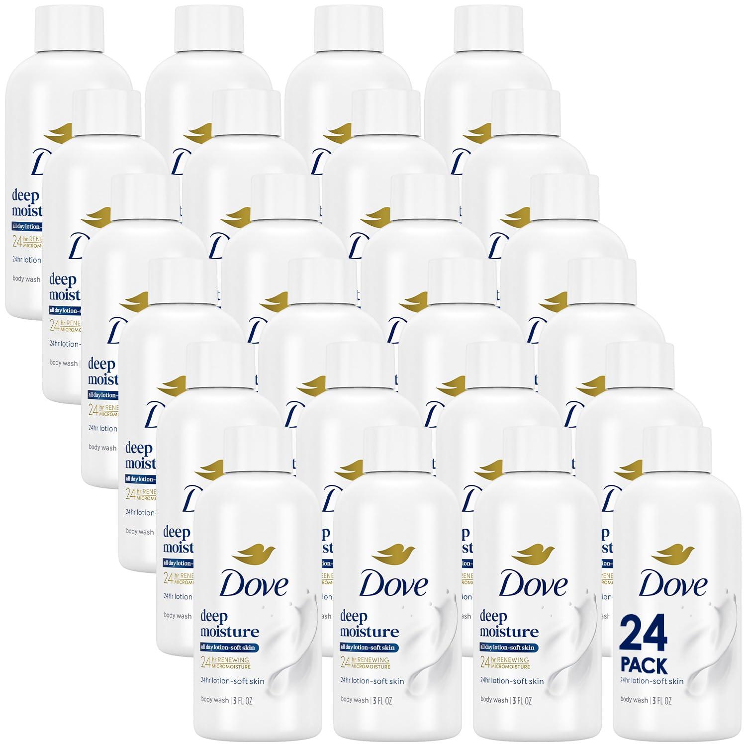 imageDove Body Wash Deep Moisture for 24hr LotionSoft Skin Moisturizing Skin Cleanser with No Sulfates No Parabens 3 ozscented