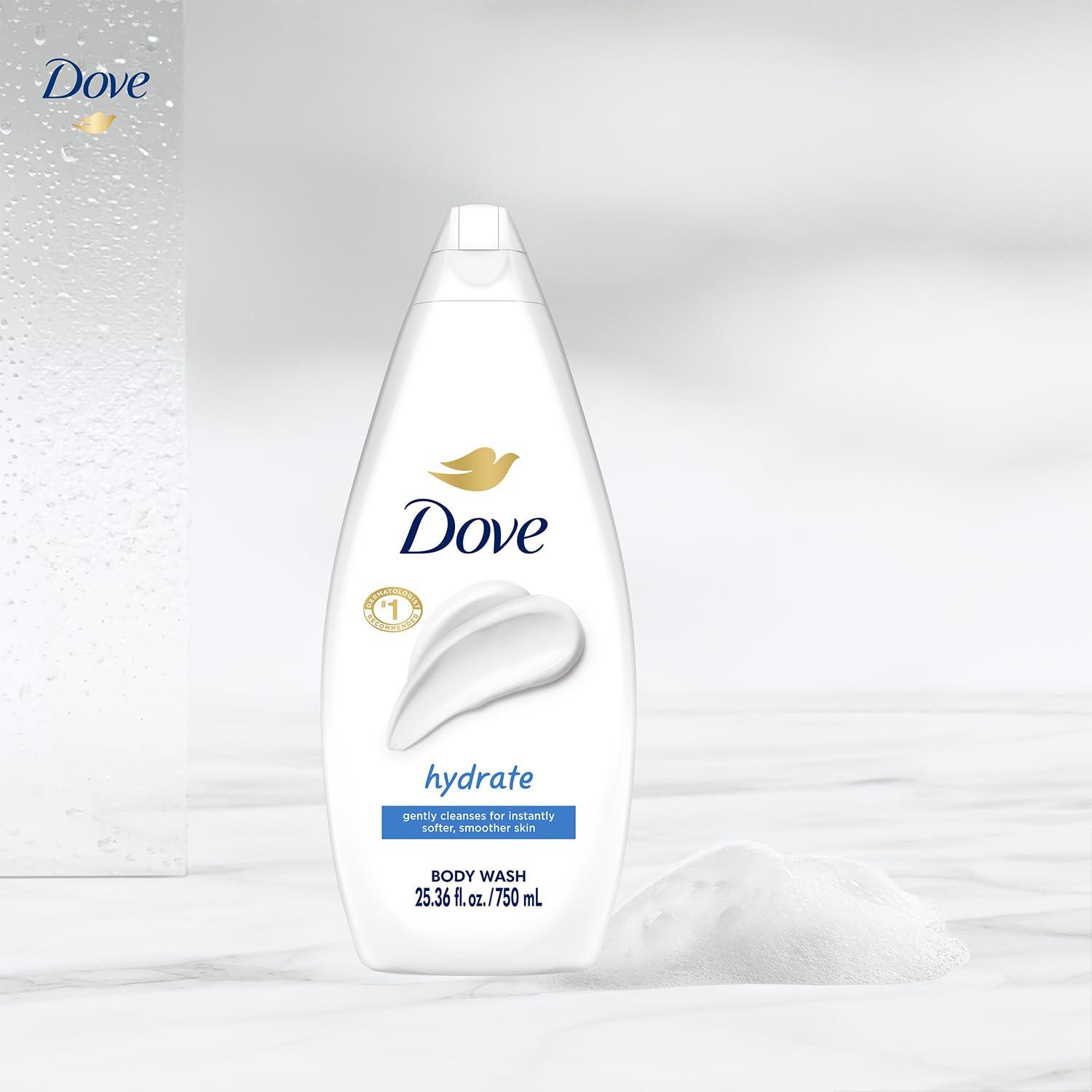 imageDove Body Wash with Pump Sensitive Skin For 24hr LotionSoft Skin Moisturizing Skin Cleanser Gentle Hypoallergenic Formula with No Sulfates No Parabens 306 ozFragranced