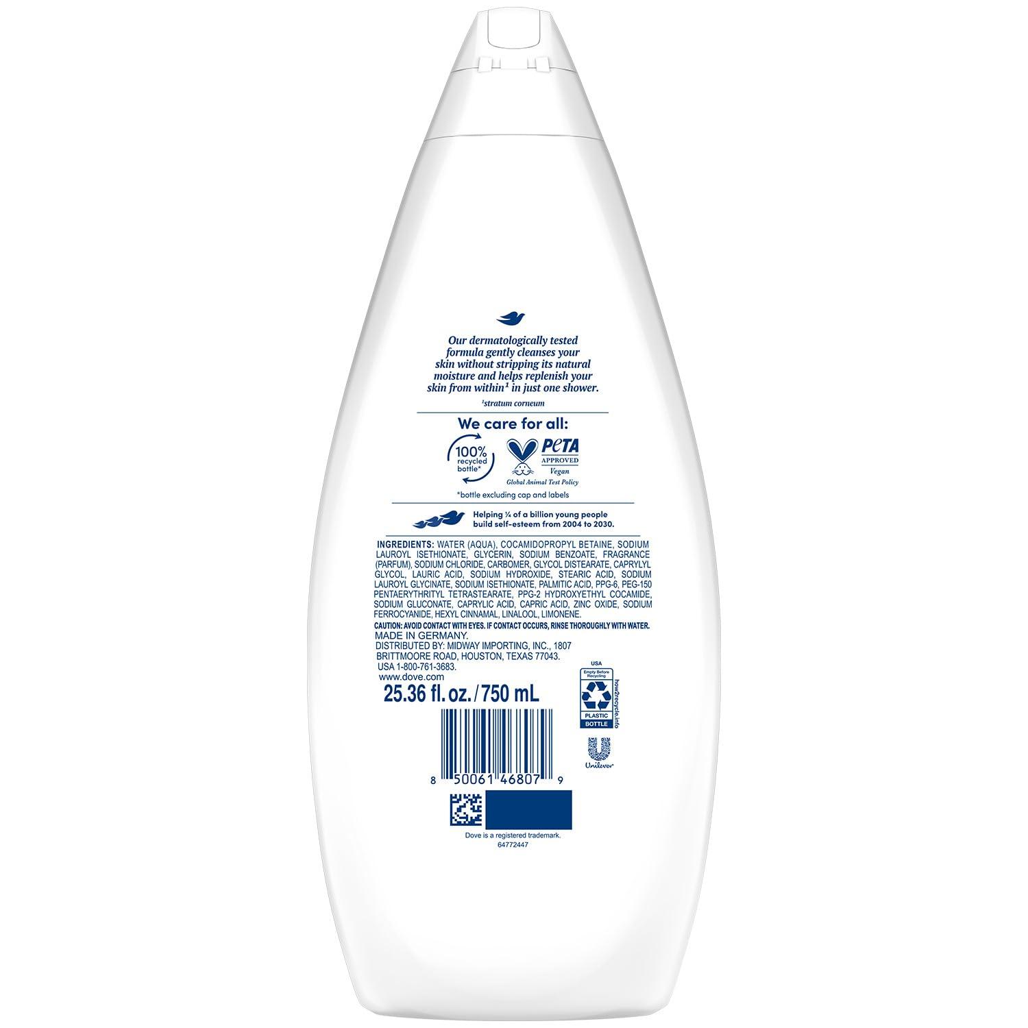 imageDove Body Wash with Pump Sensitive Skin For 24hr LotionSoft Skin Moisturizing Skin Cleanser Gentle Hypoallergenic Formula with No Sulfates No Parabens 306 ozFragranced