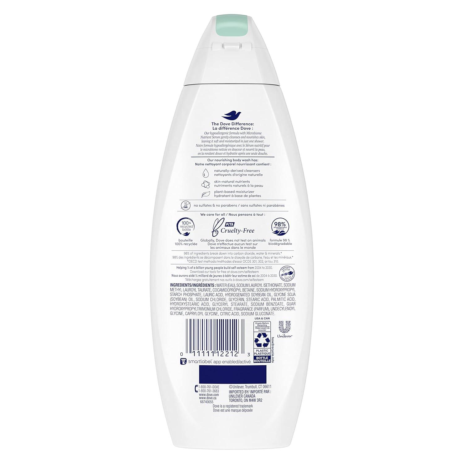 imageDove Body Wash with Pump Sensitive Skin For 24hr LotionSoft Skin Moisturizing Skin Cleanser Gentle Hypoallergenic Formula with No Sulfates No Parabens 306 ozUnscented