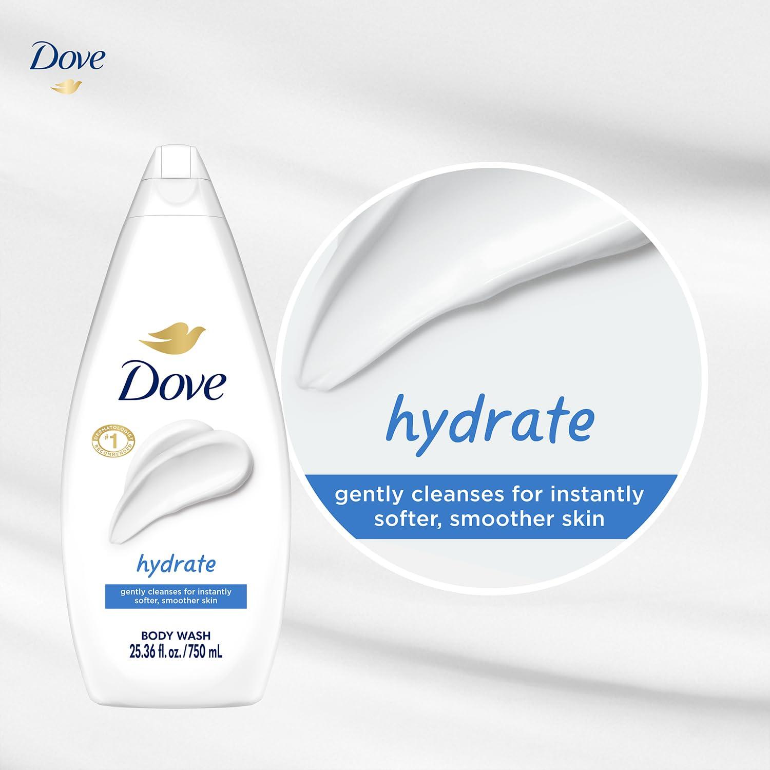 imageDove Body Wash with Pump Sensitive Skin For 24hr LotionSoft Skin Moisturizing Skin Cleanser Gentle Hypoallergenic Formula with No Sulfates No Parabens 306 ozFragranced