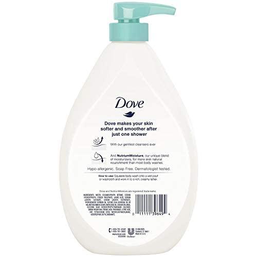 imageDove Body Wash with Pump Sensitive Skin For 24hr LotionSoft Skin Moisturizing Skin Cleanser Gentle Hypoallergenic Formula with No Sulfates No Parabens 306 ozUnscented