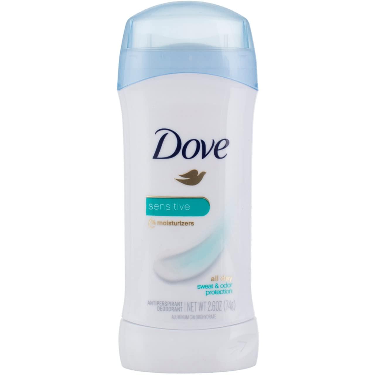 imageDove Invisible Solid Antiperspirant Deodorant Stick for Women 6 Count Sensitive for All Day Underarm Sweat amp Odor Protection 26 ozFresh