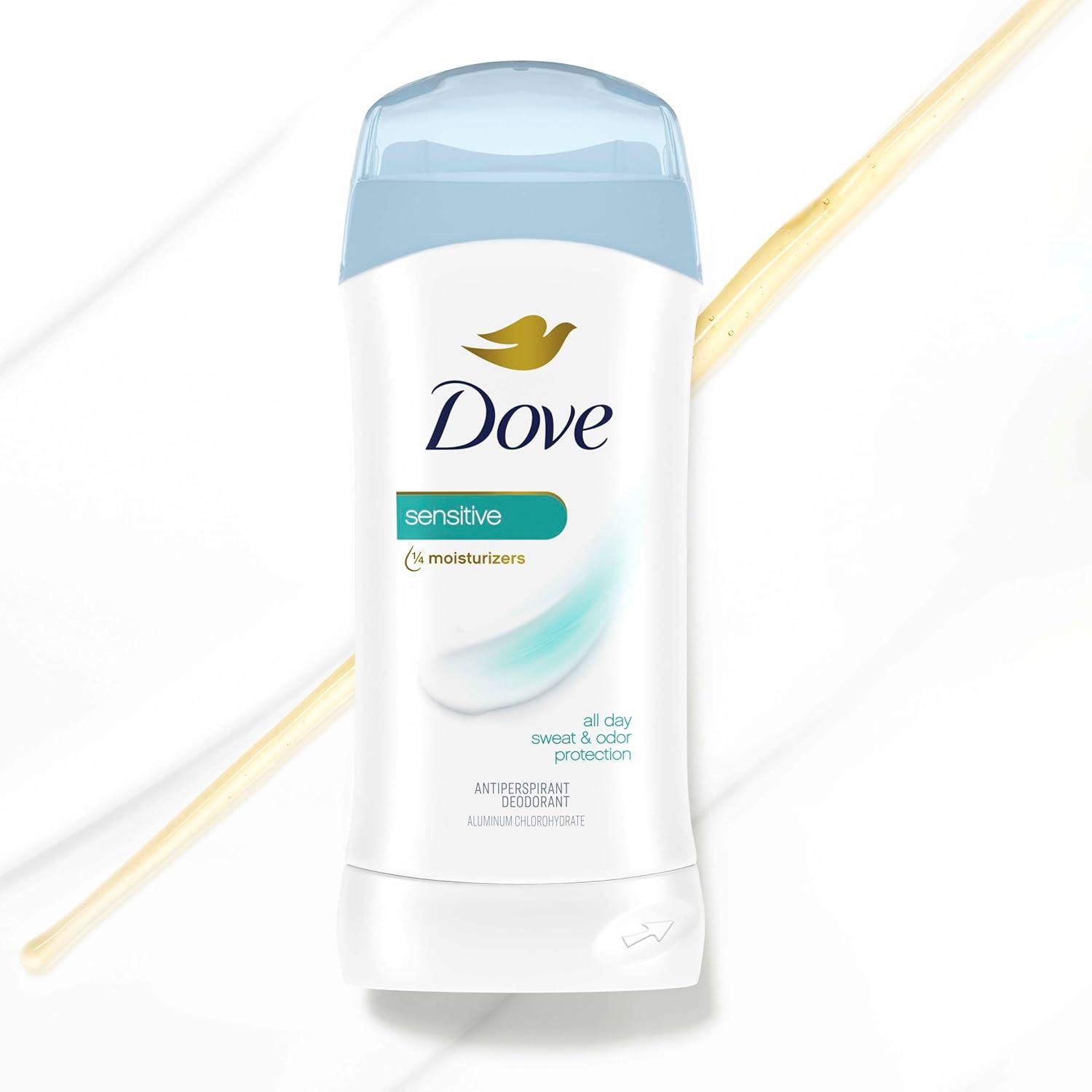 imageDove Invisible Solid Antiperspirant Deodorant Stick for Women 6 Count Sensitive for All Day Underarm Sweat amp Odor Protection 26 ozFresh