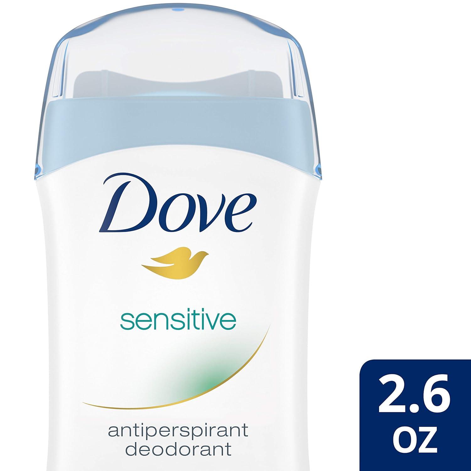 imageDove Invisible Solid Antiperspirant Deodorant Stick for Women 6 Count Sensitive for All Day Underarm Sweat amp Odor Protection 26 ozUnscented