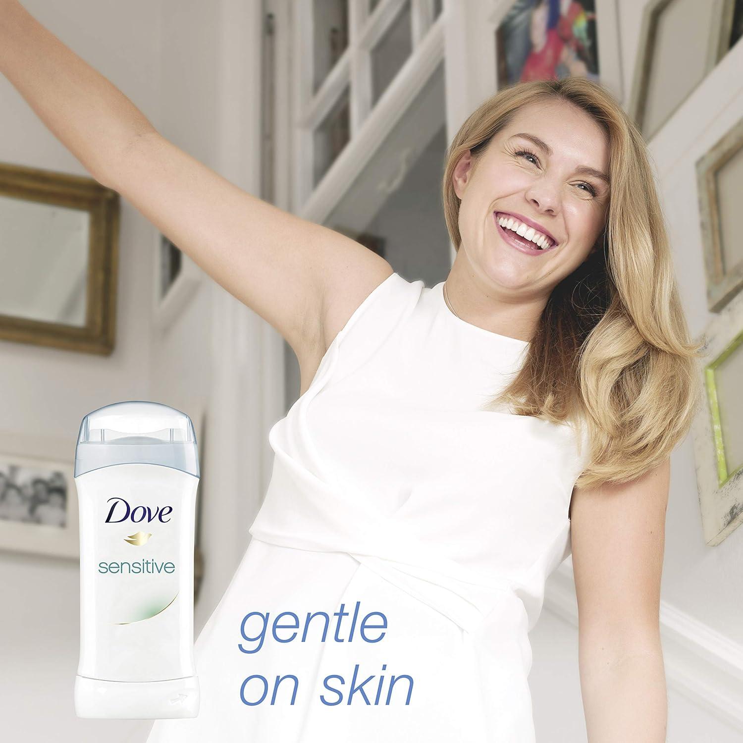 imageDove Invisible Solid Antiperspirant Deodorant Stick for Women 6 Count Sensitive for All Day Underarm Sweat amp Odor Protection 26 ozUnscented
