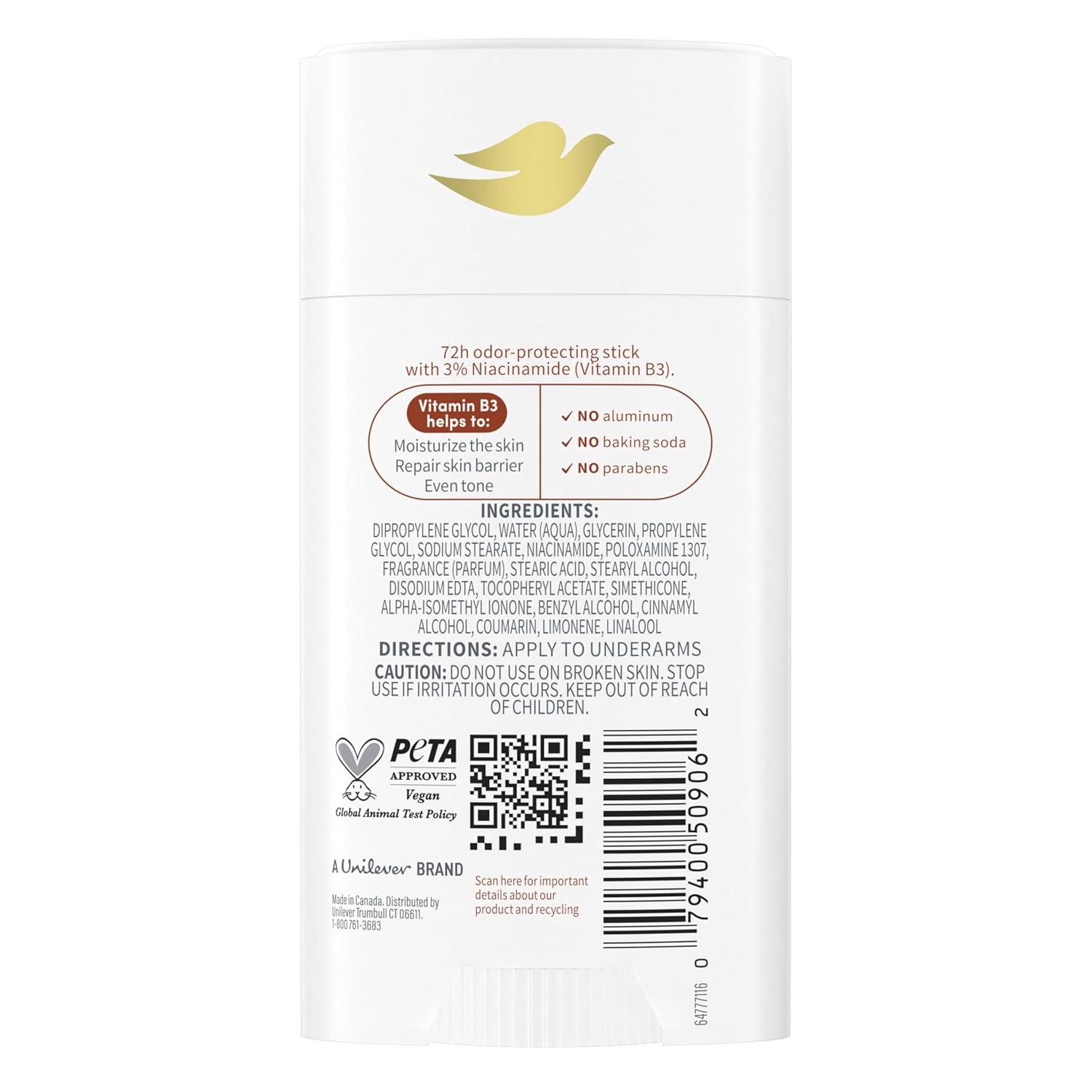 imageDove VitaminCare Aluminum Free Deodorant Stick for 72H Odor Protection Peaches amp Shea Butter Breathable Deodorant for Women 26 ozCoconut Shea
