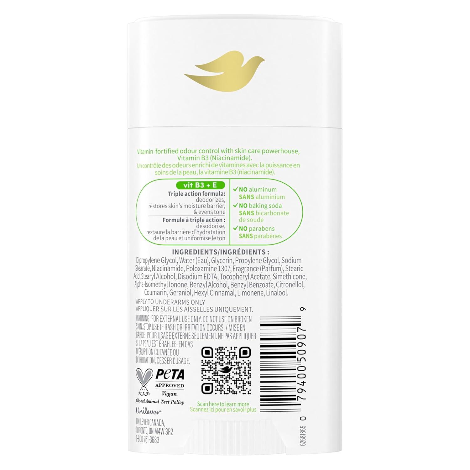 imageDove VitaminCare Aluminum Free Deodorant Stick for 72H Odor Protection Peaches amp Shea Butter Breathable Deodorant for Women 26 ozCucumber Melon