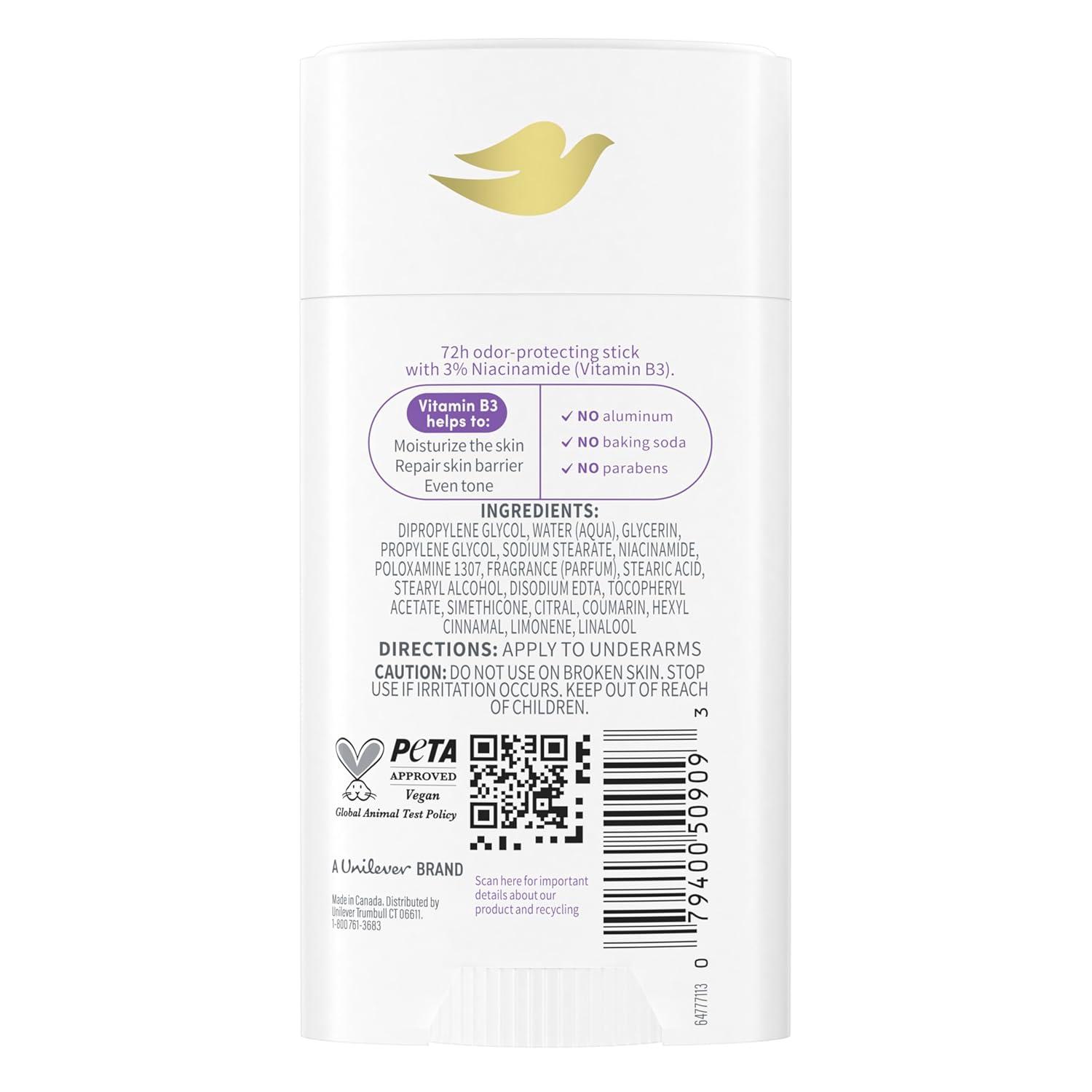 imageDove VitaminCare Aluminum Free Deodorant Stick for 72H Odor Protection Peaches amp Shea Butter Breathable Deodorant for Women 26 ozLavender Chamomile