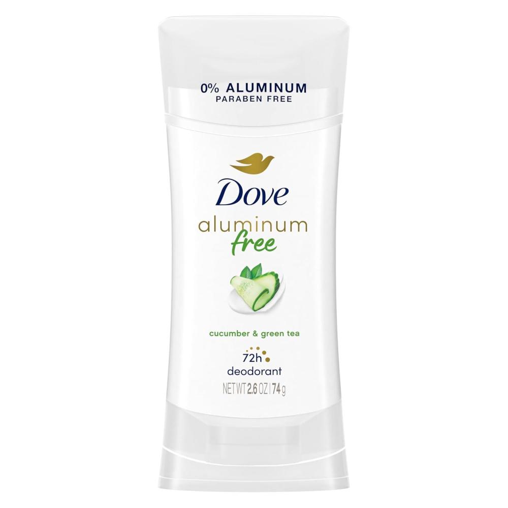 imageDove Aluminum Free Deodorant for Women 3 Count Shea Butter 72 hour odor protection 26 ozCucumber and Green Tea