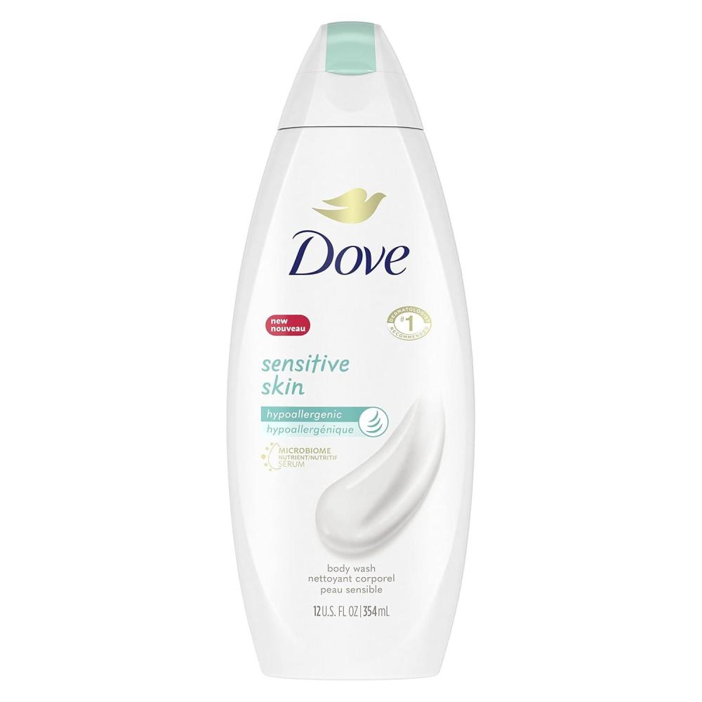 imageDove Body Wash with Pump Sensitive Skin For 24hr LotionSoft Skin Moisturizing Skin Cleanser Gentle Hypoallergenic Formula with No Sulfates No Parabens 306 ozUnscented