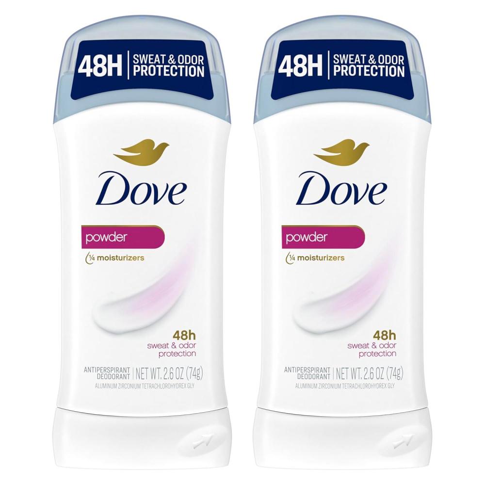 imageDove Powder Invisible Solid AntiPerspirant Deodorant 26 oz Pack of 626 Ounce Pack of 2