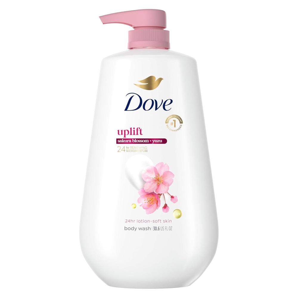 imageDove Sakura Body Wash Uplift Sakura Blossom and Yuzu for 24hr LotionSoft Skin Moisturizing Skin Cleanser with No Sulfates No Parabens 306 Fl Oz