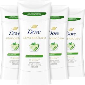 Dove Advanced Care Anti Deo Stick Cool Essentials Pack of 12 for helping your skin barrier repair after shaving 72 h odor control and all-day sweat protection with Pro Ceramide Technology 2.6 oz(2.6 Ounce (Pack of 4))