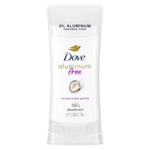 Dove Aluminum Free Deodorant for Women 3 Count Shea Butter 72 hour odor protection 2.6 oz(Coconut and Pink Jasmine)