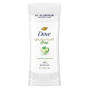 Dove Aluminum Free Deodorant for Women 3 Count Shea Butter 72 hour odor protection 2.6 oz(Cucumber and Green Tea)