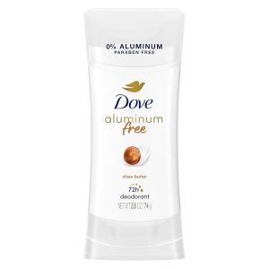 Dove Aluminum Free Deodorant for Women 3 Count Shea Butter 72 hour odor protection 2.6 oz(Fresh)