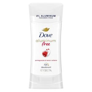 Dove Aluminum Free Deodorant for Women 3 Count Shea Butter 72 hour odor protection 2.6 oz(Pomegranate and Lemon Verbena)