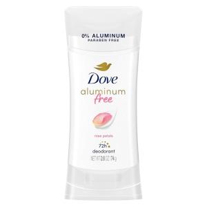 Dove Aluminum Free Deodorant for Women 3 Count Shea Butter 72 hour odor protection 2.6 oz(Rose Petals)