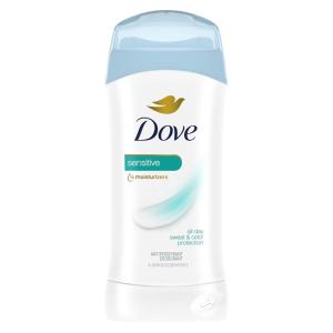 Dove Invisible Solid Antiperspirant Deodorant Stick for Women, 6 Count, Sensitive, for All Day Underarm Sweat & Odor Protection 2.6 oz(Fresh)