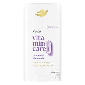 Dove VitaminCare+ Aluminum Free Deodorant Stick for 72H Odor Protection Peaches & Shea Butter Breathable Deodorant for Women 2.6 oz(Lavender + Chamomile)