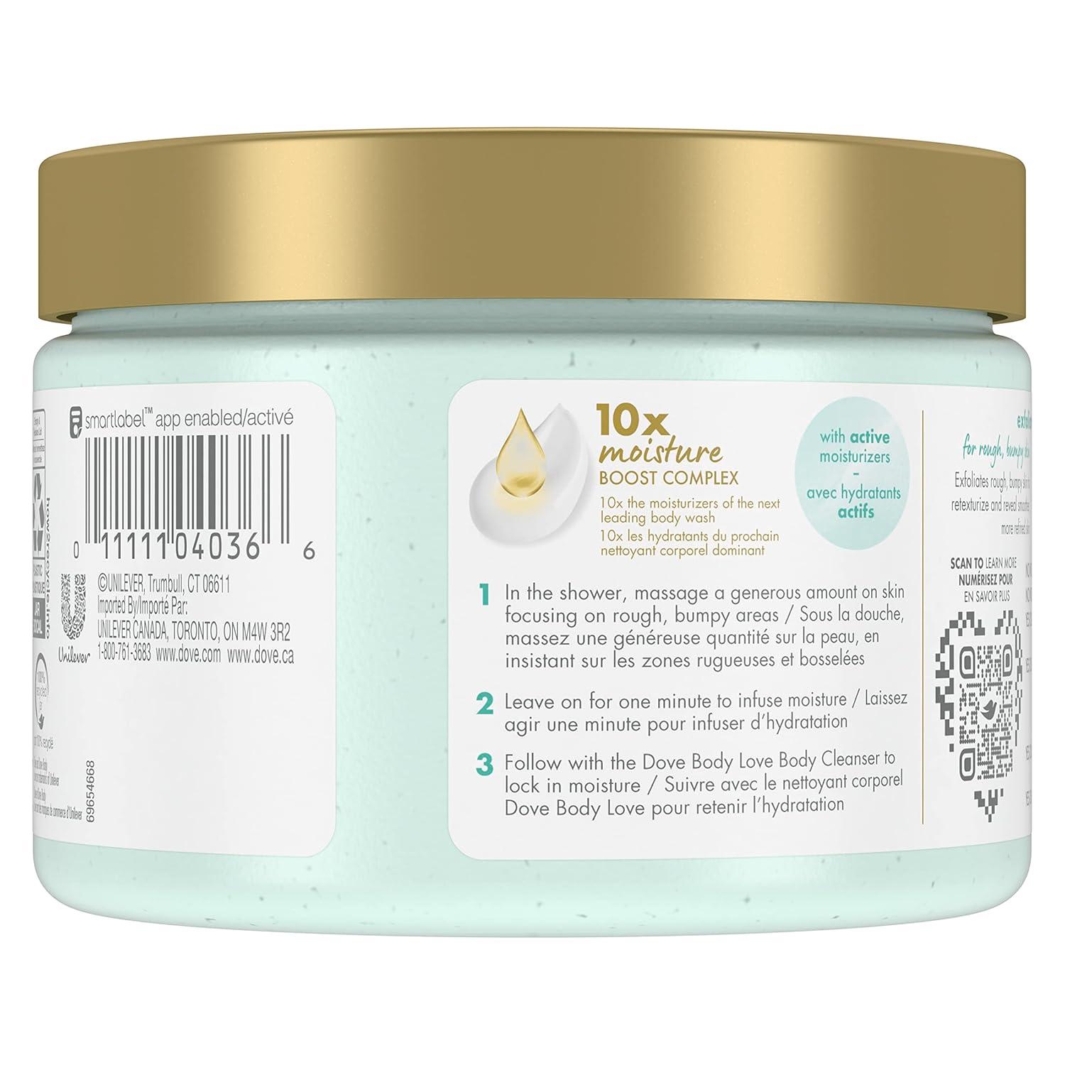 imageDove Body Love Body Polish Exfoliate Away 3 Count for Rough Bumpy Skin Body Scrub with AHAs for Silky Smooth Skin 12 oz