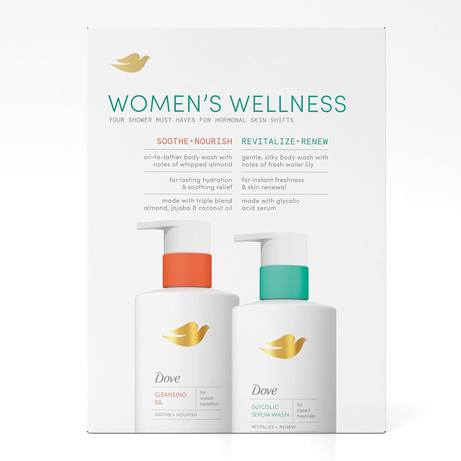 imageDove Body Wash 2 Count Limited Edition Gift Pack to Moisturize and Control Odor from Hormonal Skin Shifts 142 Fl oz