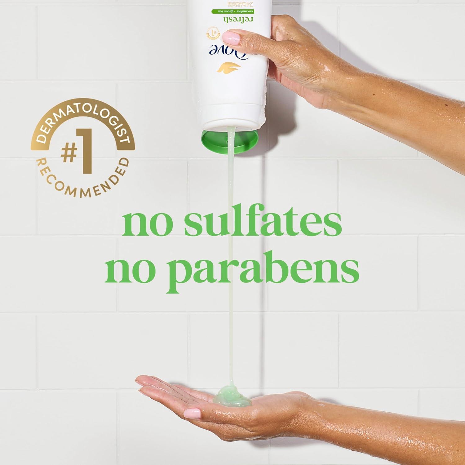 imageDove Body Wash Rebalance White Peach amp Rice Milk For 24hr LotionSoft Skin Moisturizing Skin Cleanser with No Sulfates No Parabens 306 ozCucumber and Green Tea