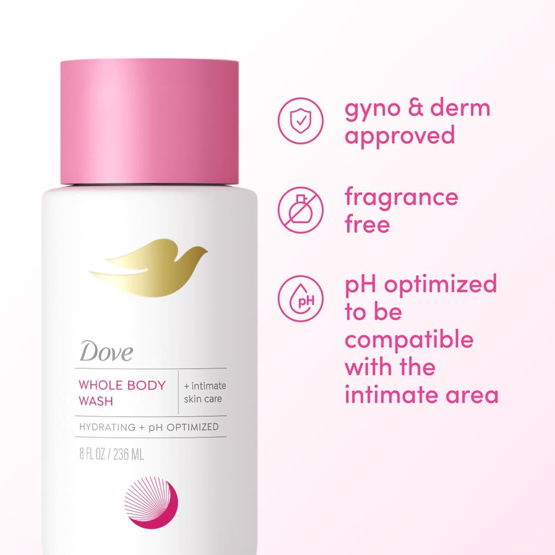 imageDove Intimate Wash for Women Gynecologist Tested Unscented Hydrating pH Optimized Feminine Wash For Sensitive Skin 8 oz