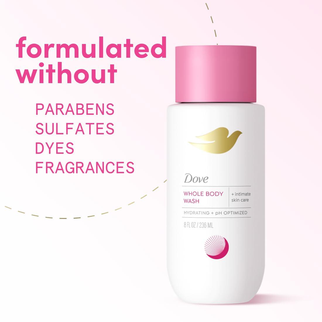imageDove Intimate Wash for Women Gynecologist Tested Unscented Hydrating pH Optimized Feminine Wash For Sensitive Skin 8 oz