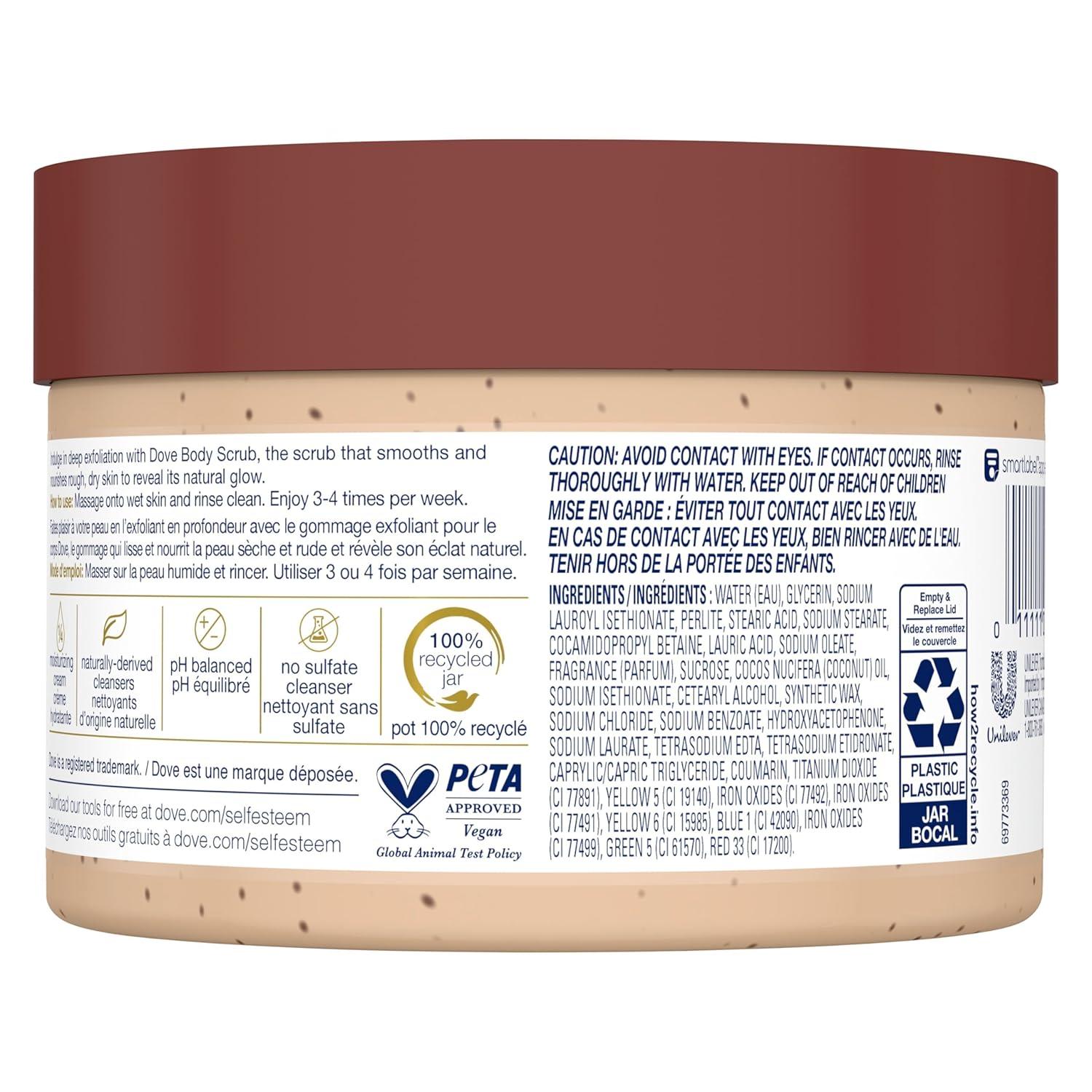 imageDove Scrub Pomegranate amp Shea Butter For Silky Soft Skin Body Scrub Exfoliates and Provides Lasting Nourishment 105 ozCoconut Butter